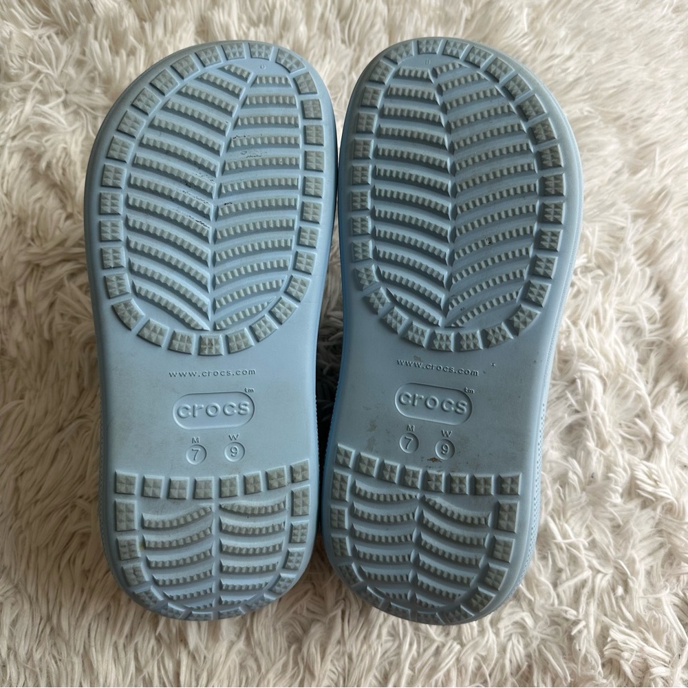 Crocs Classic Crush Platform Clog Blue Womens Size 9 - Picture 9 of 10